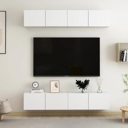 Mobili Tv A Parete 4 Pz In Legno Multistrato