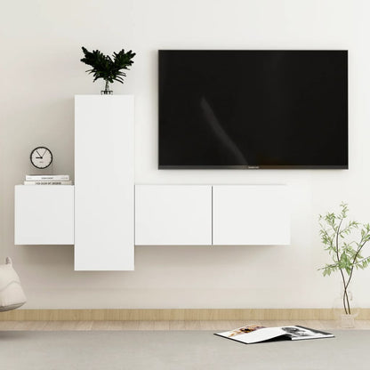 Set Di Mobili Porta Tv 3 Pz In Legno Multistrato
