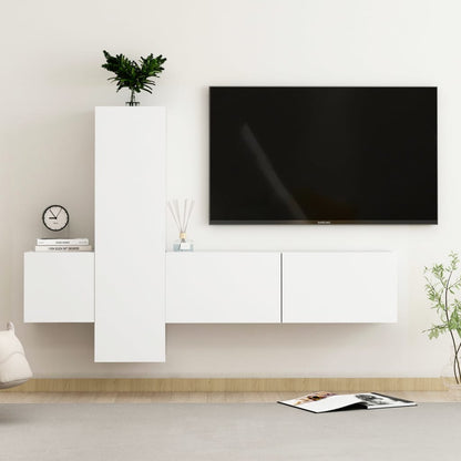 Set Di Mobili Porta Tv 3 Pz In Legno Multistrato