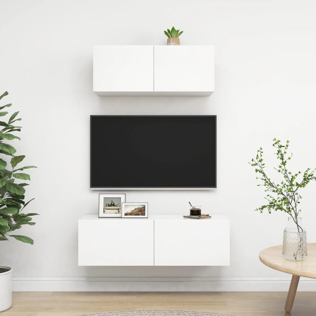 Mobili Tv A Parete 3 Pz 100X30X30 Cm In Truciolato