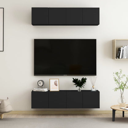 Mobili Tv A Parete 4 Pz In Legno Multistrato
