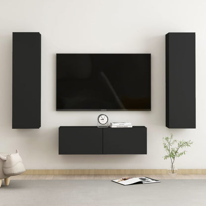 Set Mobili Porta Tv 3 Pz In Legno Multistrato