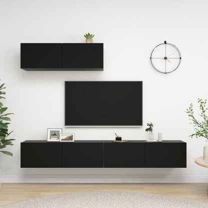 Mobili Tv A Parete 3 Pz 100X30X30 Cm In Truciolato