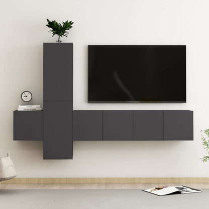 Set Di Mobili Porta Tv 3 Pz In Legno Multistrato