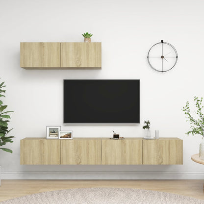 Mobili Tv A Parete 3 Pz 100X30X30 Cm In Truciolato