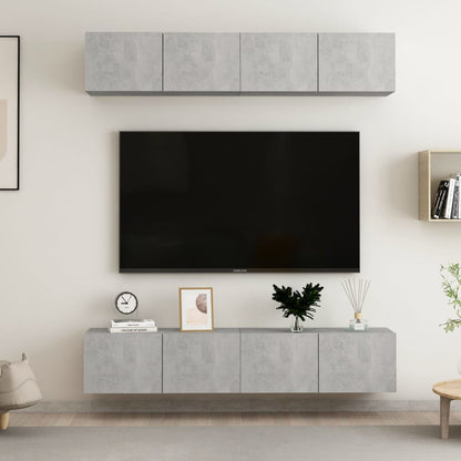 Mobili Tv A Parete 4 Pz In Legno Multistrato