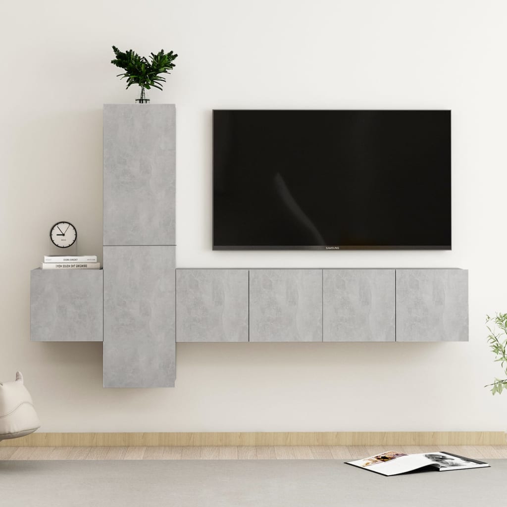 Set Di Mobili Porta Tv 3 Pz In Legno Multistrato