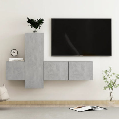 Set Di Mobili Porta Tv 3 Pz In Legno Multistrato