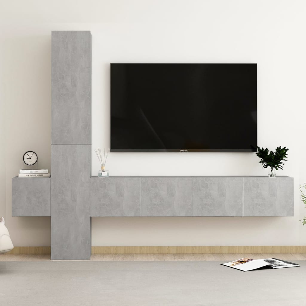 Set Di Mobili Porta Tv 3 Pz In Legno Multistrato