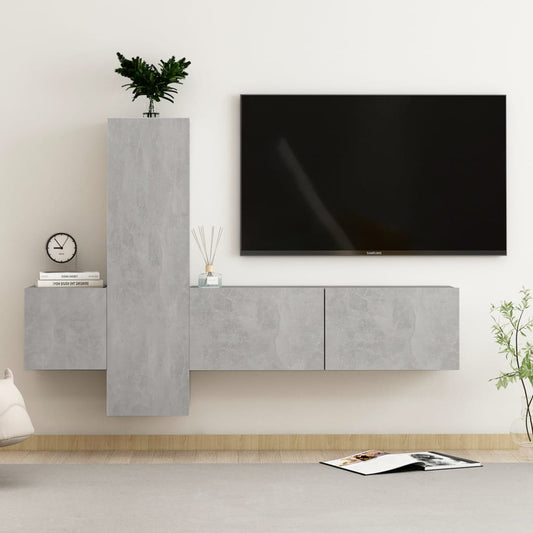 Set Di Mobili Porta Tv 3 Pz In Legno Multistrato
