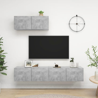 Mobili Tv A Parete 3 Pz 100X30X30 Cm In Truciolato