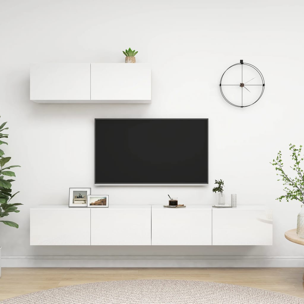 Mobili Tv A Parete 3 Pz 100X30X30 Cm In Truciolato