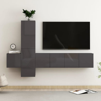 Set Di Mobili Porta Tv 3 Pz In Legno Multistrato