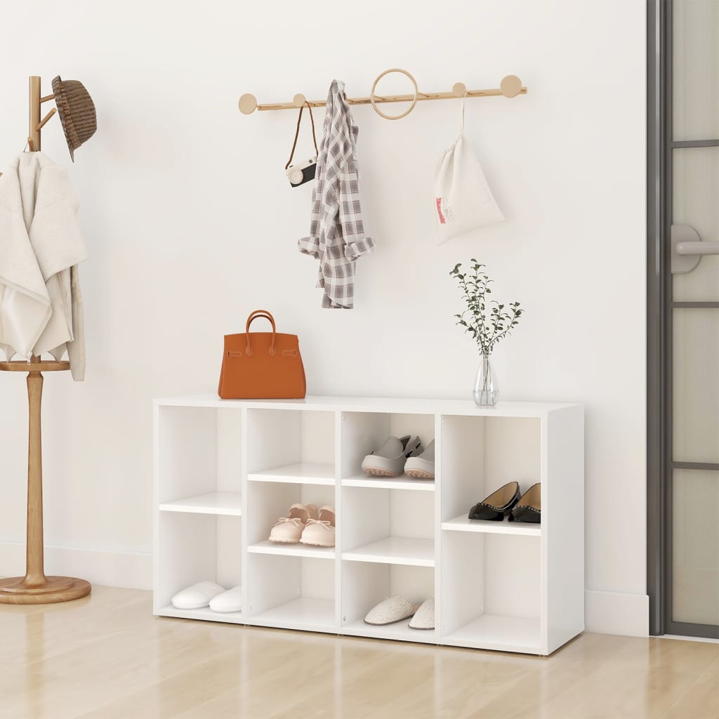 Scarpiera Panchina Bianca Rovere Sonoma 103X30X54,5 Multistrato