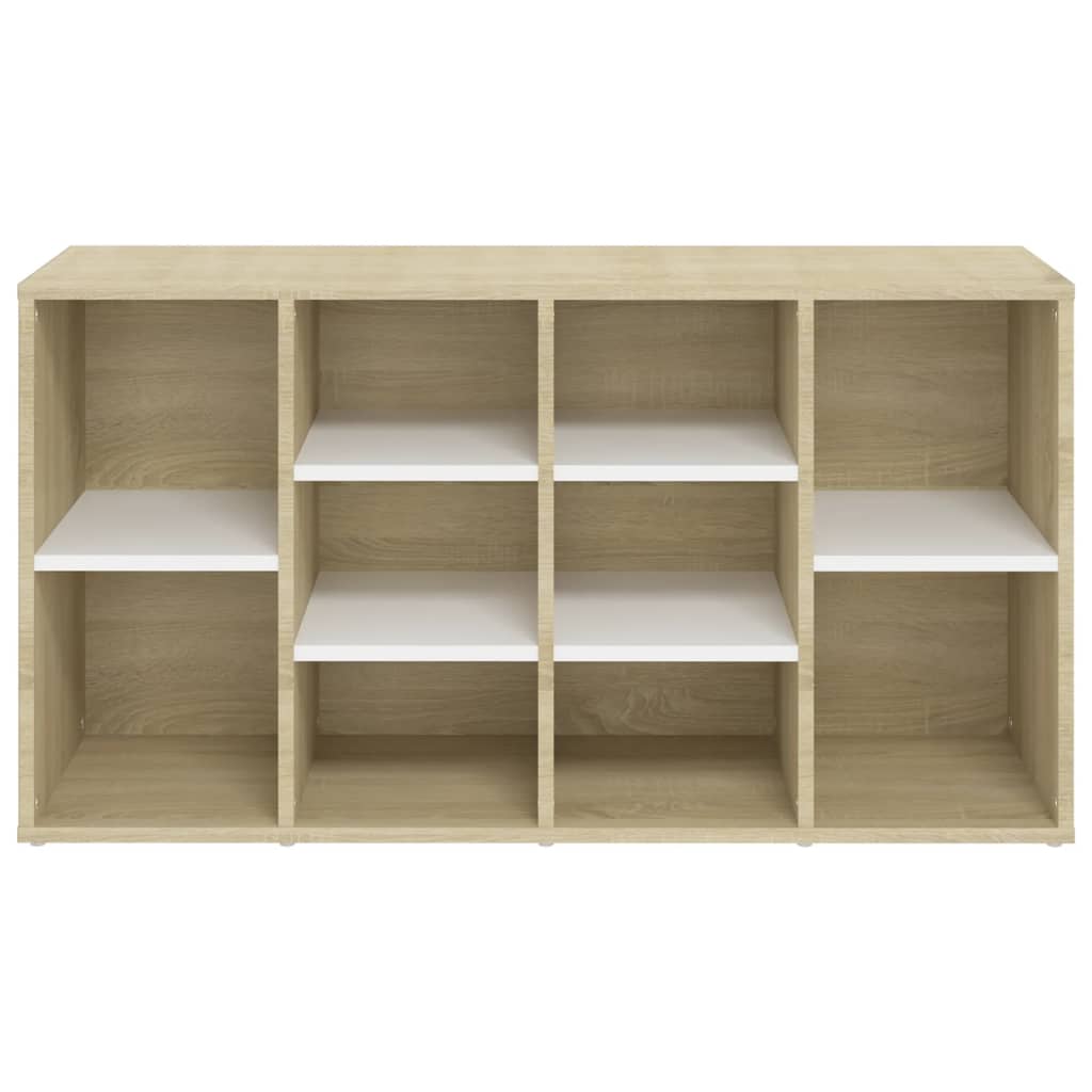 Scarpiera Panchina Bianca Rovere Sonoma 103X30X54,5 Multistrato