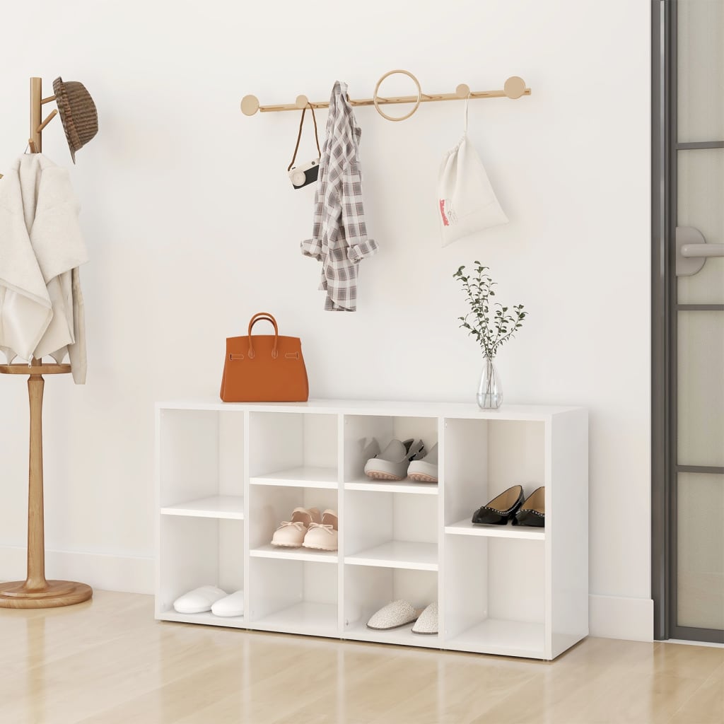 Scarpiera Panchina Bianca Rovere Sonoma 103X30X54,5 Multistrato