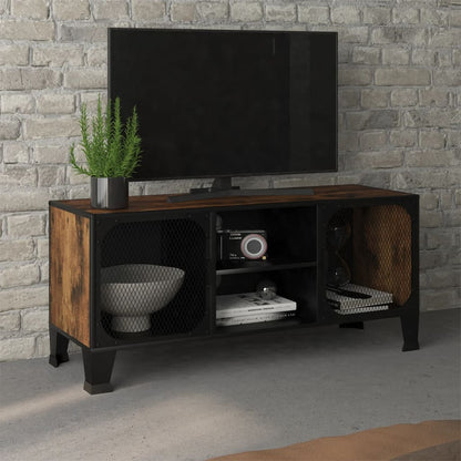 Mobile Porta Tv 105X36X47 Cm In Metallo E Mdf