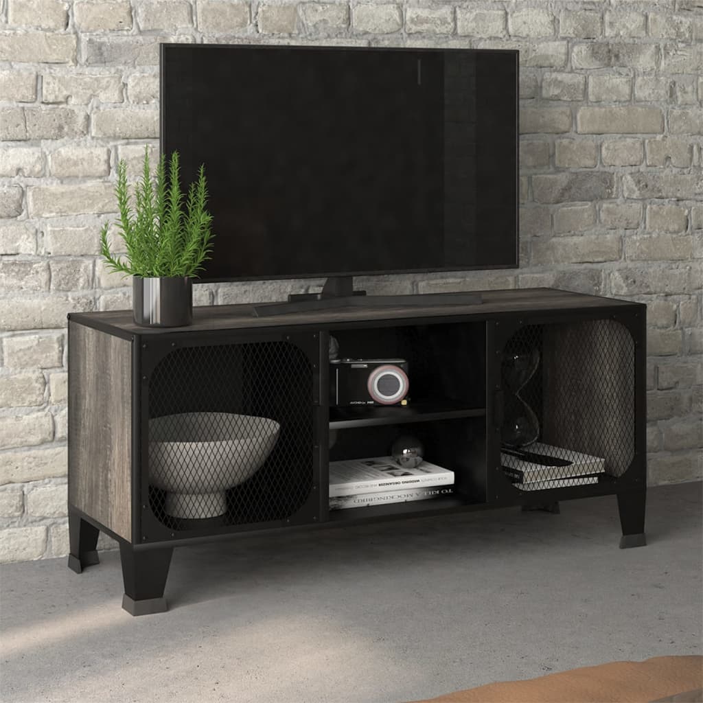 Mobile Porta Tv 105X36X47 Cm In Metallo E Mdf
