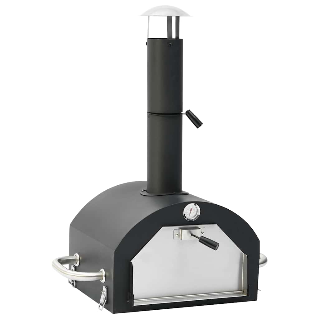 Forno Per Pizza E Barbecue 3-In-1 Nero