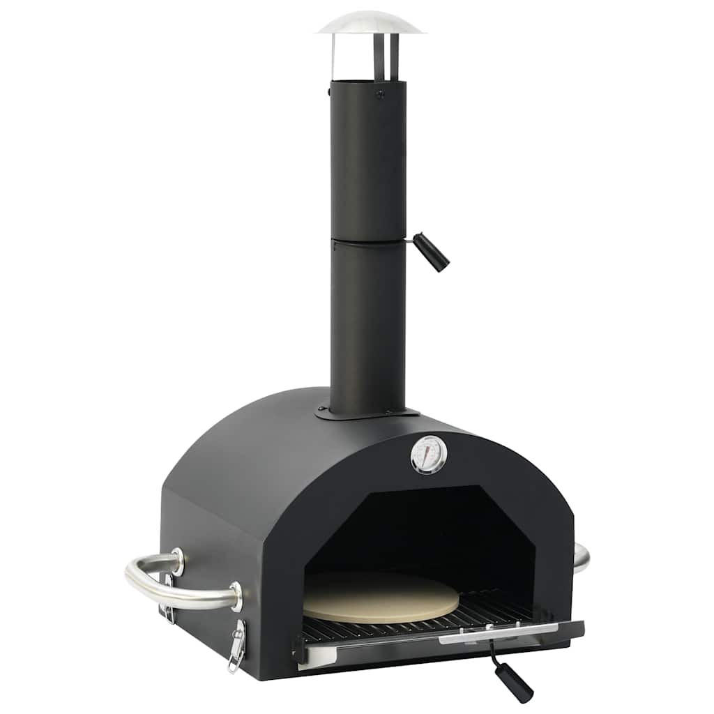 Forno Per Pizza E Barbecue 3-In-1 Nero