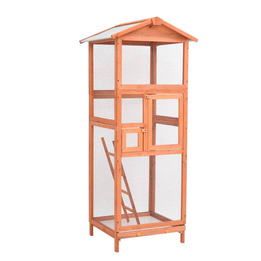 Gabbia Per Uccelli 68X62X166 Cm In Legno Di Abete