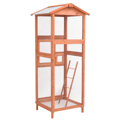 Gabbia Per Uccelli 68X62X166 Cm In Legno Di Abete