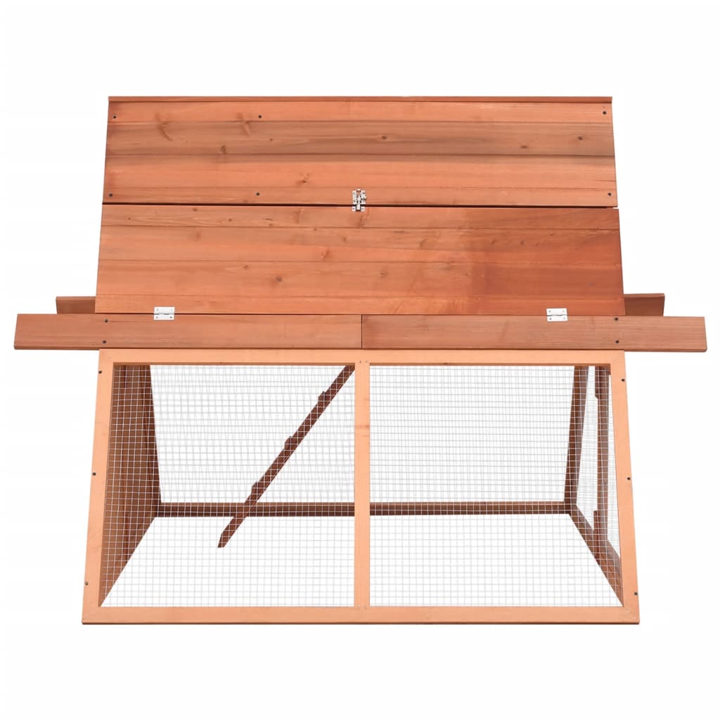 Conigliera 152X127X109,5 Cm In Legno Massello Di Abete Grigio Cemento