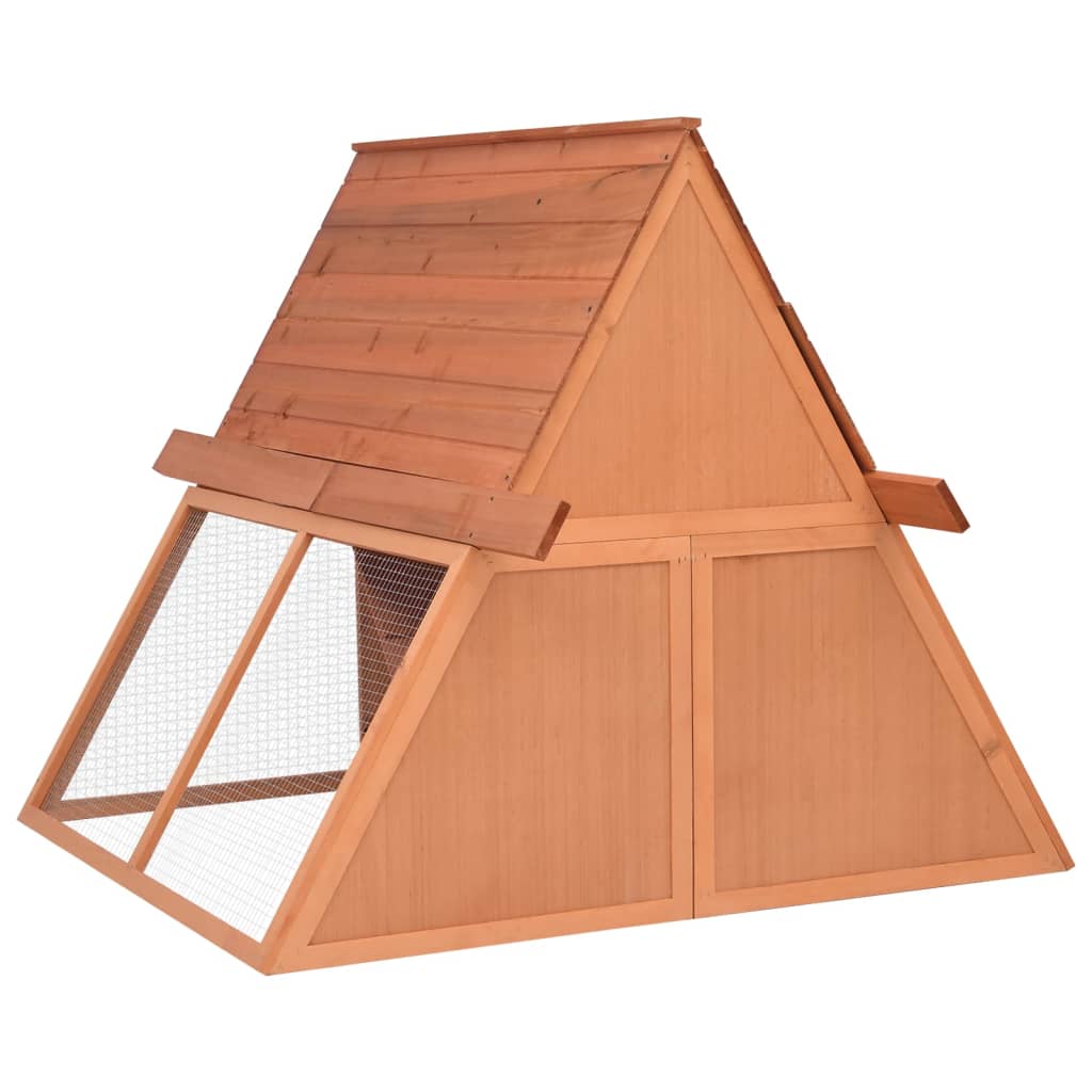 Conigliera 152X127X109,5 Cm In Legno Massello Di Abete Grigio Cemento