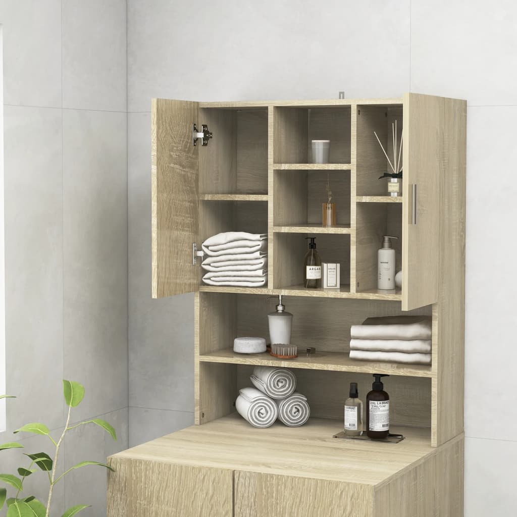 Mobile Per Lavatrice Rovere Sonoma 70,5X25,5X90 Cm