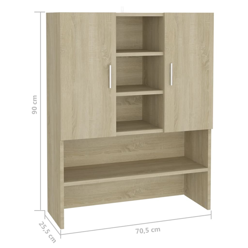 Mobile Per Lavatrice Rovere Sonoma 70,5X25,5X90 Cm