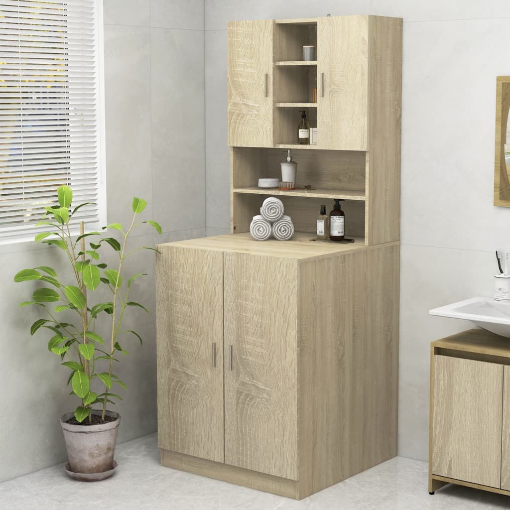 Mobile Per Lavatrice Rovere Sonoma 70,5X25,5X90 Cm