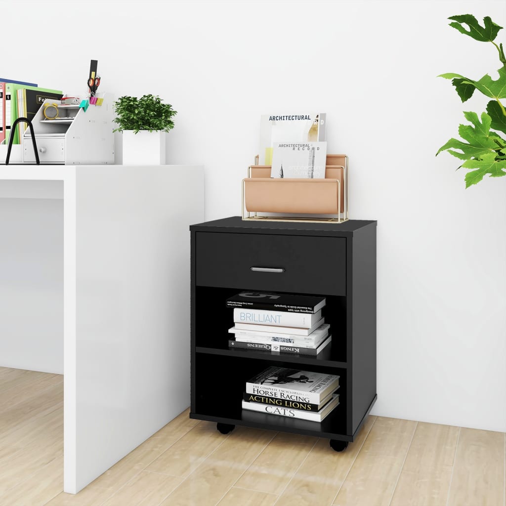 Mobiletto Con Ruote 46X36X59 Cm In Truciolato