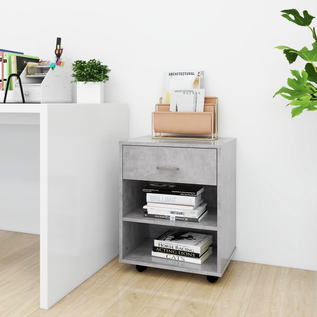 Mobiletto Con Ruote 46X36X59 Cm In Truciolato