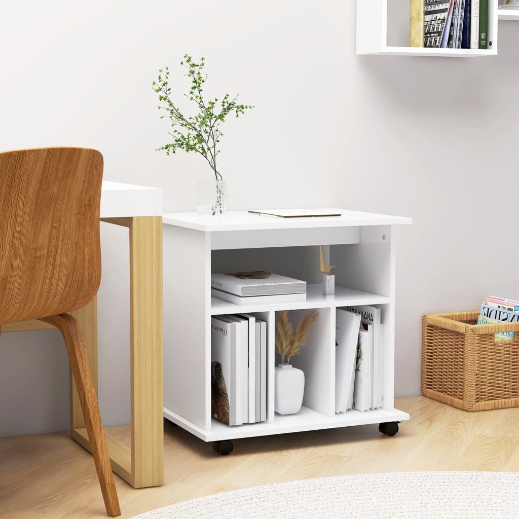 Mobiletto Con Ruote 60X45X60 Cm In Legno Multistrato