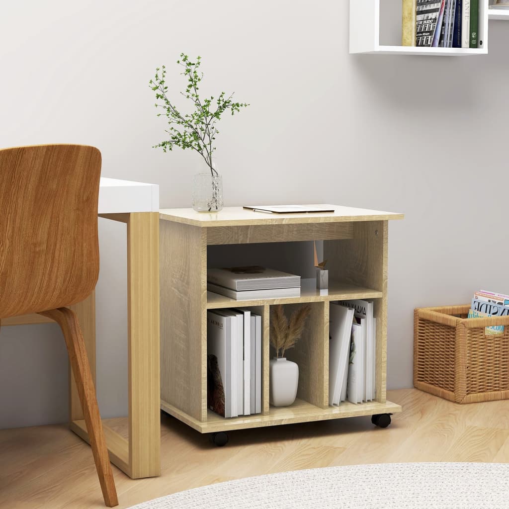 Mobiletto Con Ruote 60X45X60 Cm In Legno Multistrato