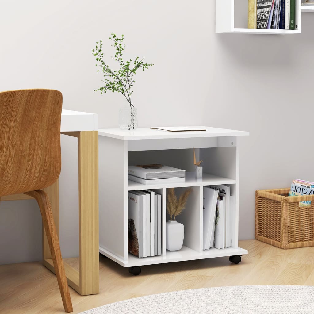 Mobiletto Con Ruote 60X45X60 Cm In Legno Multistrato