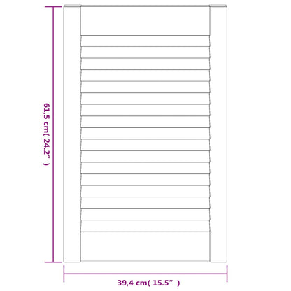 Ante Con Design A Lamelle 2 Pz 61,5X39,4 Cm In Legno Di Pino