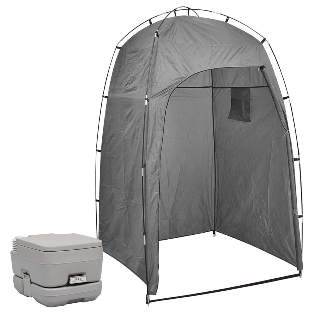 Toilette Portatile Da Campeggio Con Tenda 10+10 L