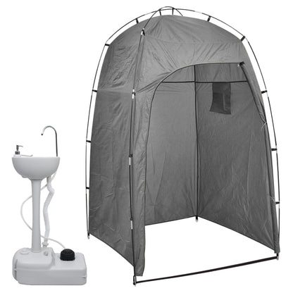 Lavandino Con Supporto Portatile Da Campeggio Con Tenda 20 L