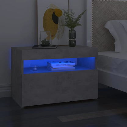 Comodino Con Led 60X35X40 Cm In Legno Multistrato