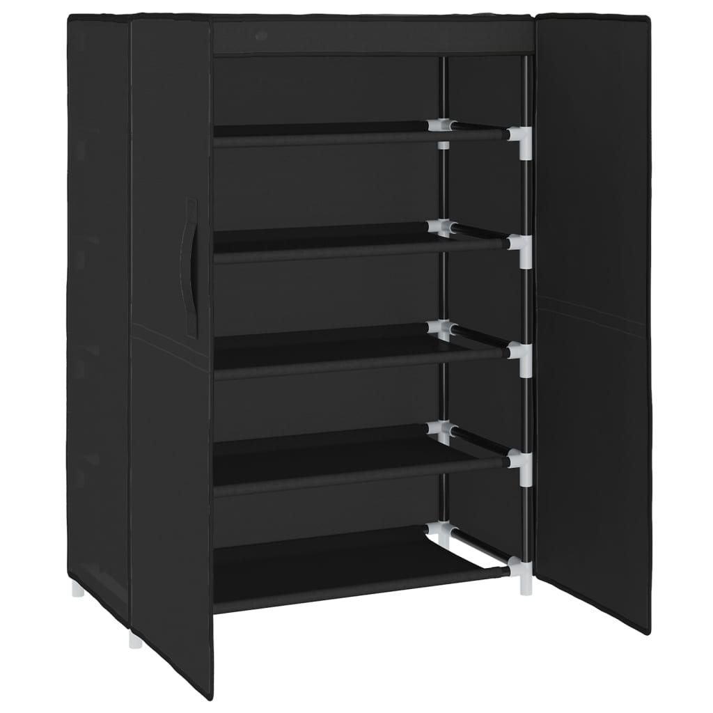 Scarpiera Nera 60X28X Tessuto Nero
