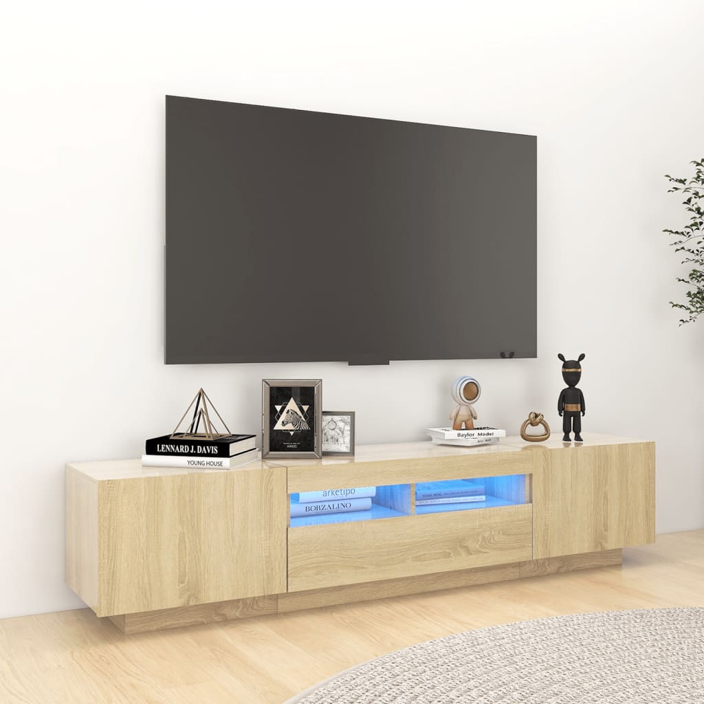 Mobile Porta Tv Con Led 180X35X40 Cm Truciolato