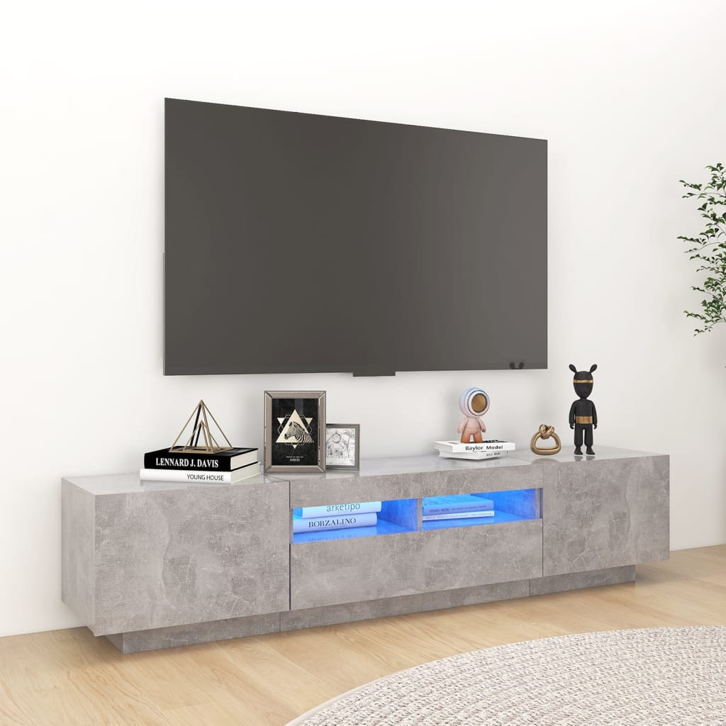 Mobile Porta Tv Con Led 180X35X40 Cm Truciolato