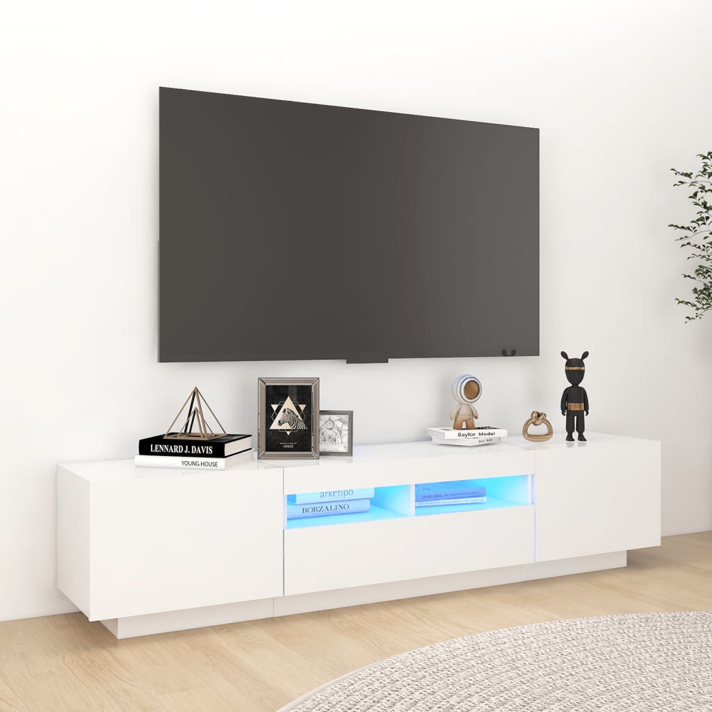 Mobile Porta Tv Con Led 180X35X40 Cm Truciolato