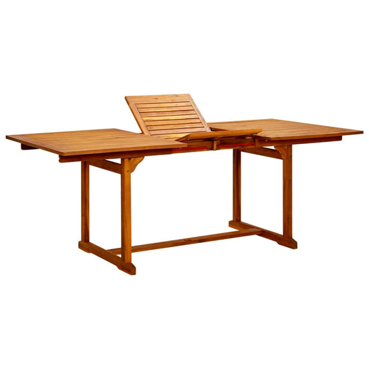 Tavolo Da Pranzo Per Esterni (150-200)X100X75Cm Massello Acacia