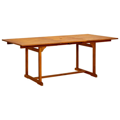 Tavolo Da Pranzo Per Esterni (150-200)X100X75Cm Massello Acacia