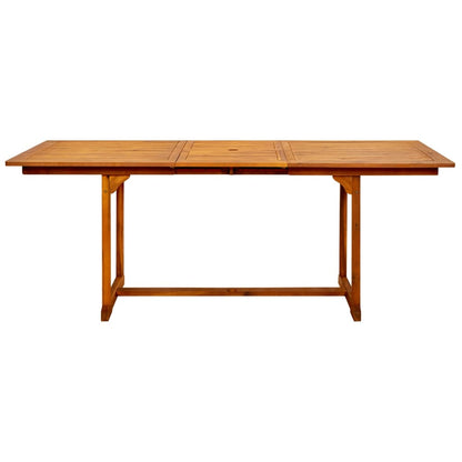 Tavolo Da Pranzo Per Esterni (150-200)X100X75Cm Massello Acacia