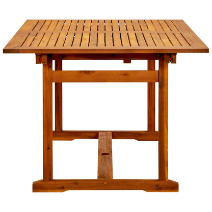 Tavolo Da Pranzo Per Esterni (150-200)X100X75Cm Massello Acacia
