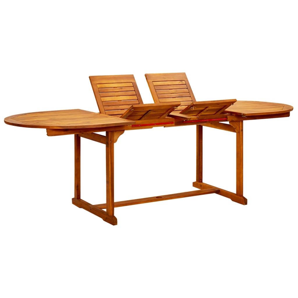 Tavolo Da Pranzo Per Esterni (150-200)X100X75Cm Massello Acacia