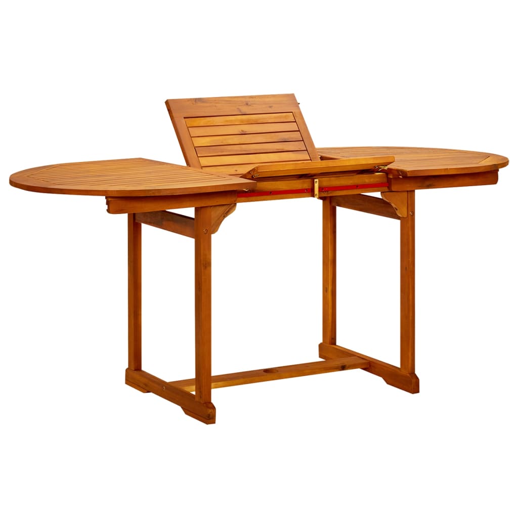 Tavolo Da Pranzo Per Esterni (150-200)X100X75Cm Massello Acacia